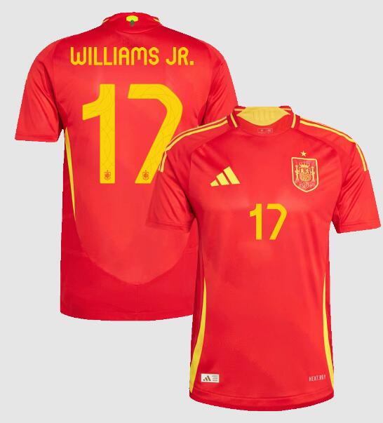 (image for) WILLIAMS JR. #17 Spain Home Jersey Player Version Euro 2024